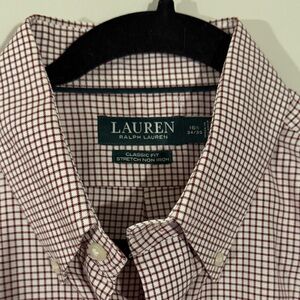 Ralph Lauren Men's Burgundy Grid Shirt
